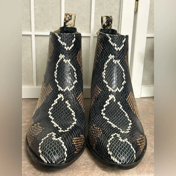Crown Vintage Tolana Chelsea Snakeskin Print Boot Size 9 - Picture 8 of 13